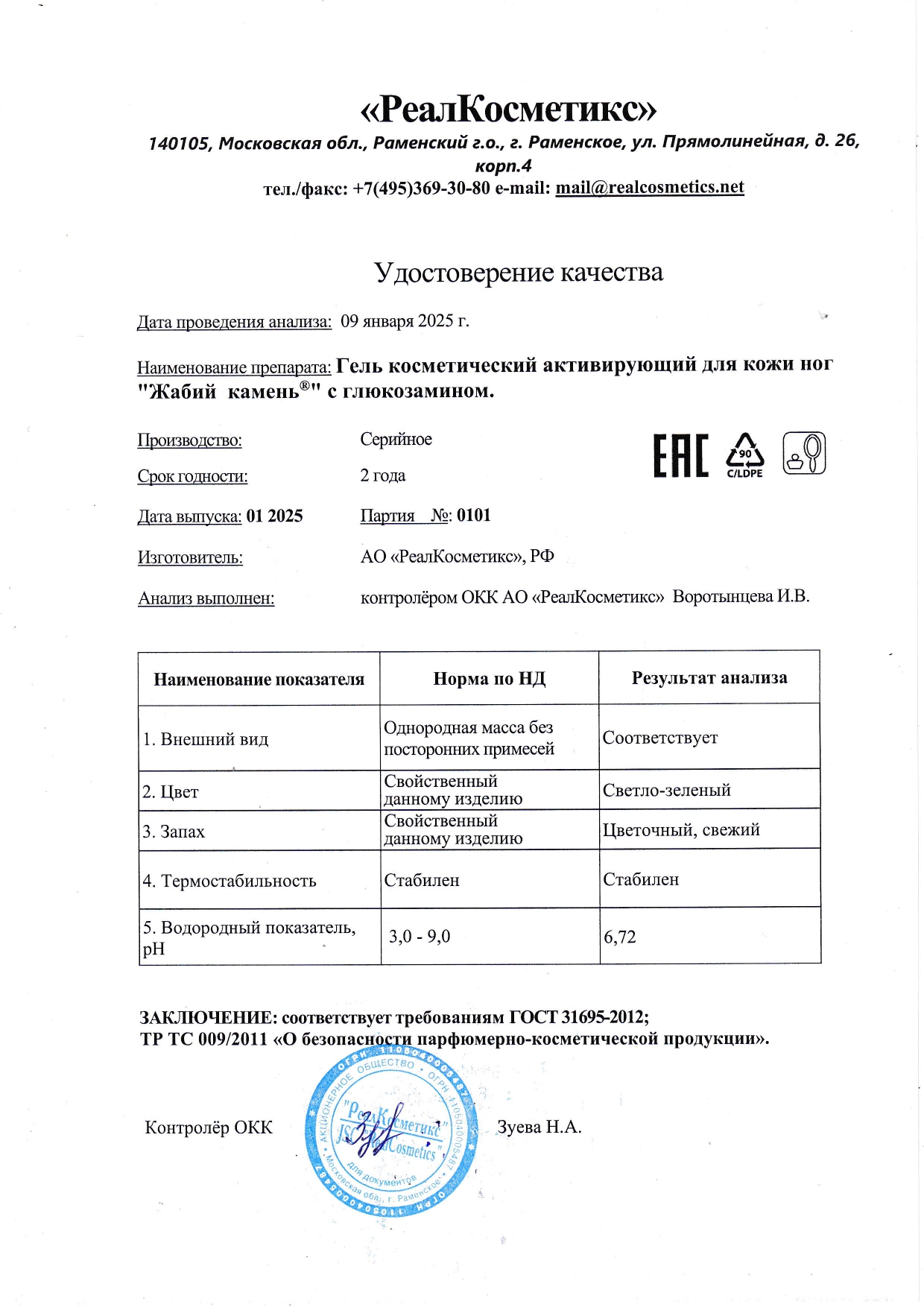 Паспорт №0120250101